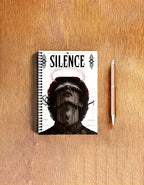 Silence Notepad, A5 wire-bound, front cover with the Silence artwork
