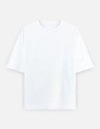 Kaavo Vasudeva oversized tee in White, front view